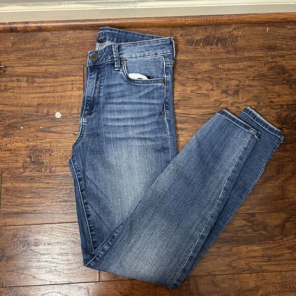 Kut from the Kloth Womens Toothpick Skinny Jeans 6 Blue Medium Wash Stretch - Picture 1 of 5